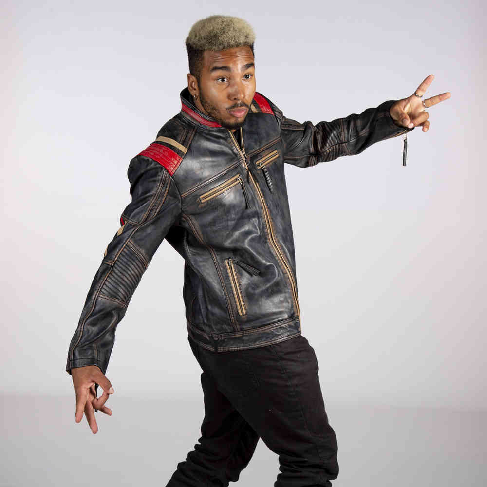 New Rock - W-NRLMJ075-S1 Leather jacket - Multicolours
